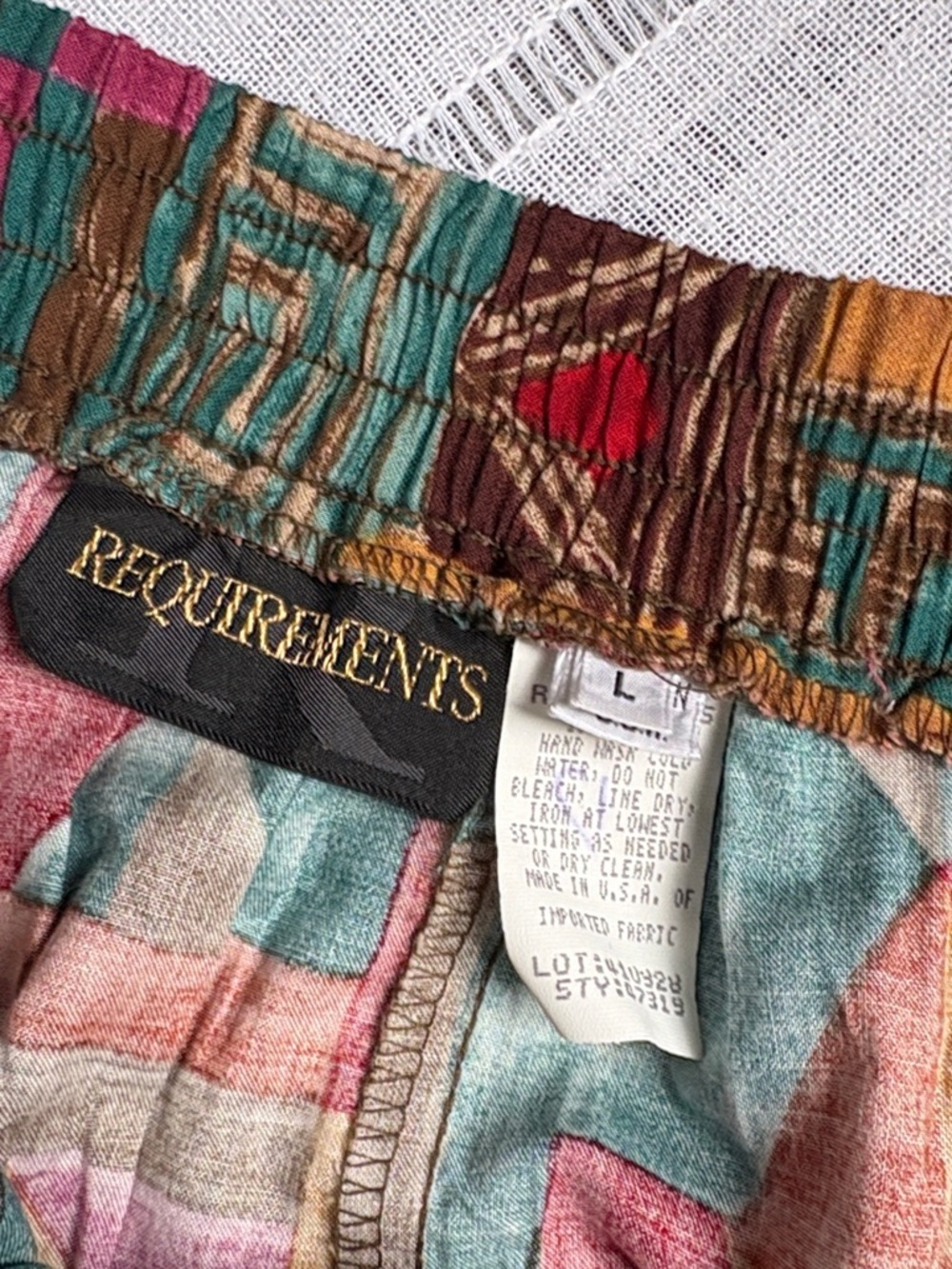 Requirements Multicolor Geometric Patchwork Print Midi Skirt - Picture 8 of 12